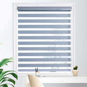 ستائر زيبرا ذكية ثنائية الطبقة للنهار والليل، معالجة النوافذ الداخلية للمنزل، ستائر زيبرا معتمة آلية - Product Image 2