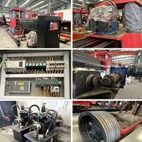 Machine de découpe de bordures de type pont à double tête KUNHENG, avec têtes de coupe gauche et droite, pour le traitement des bordures routières