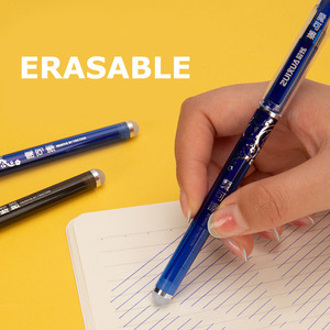 Meilleur stylo effaçable, vente en gros, encre noire/bleue 0,5 mm, stylo à bille gel pour étudiants et usage professionnel - Product Image 4
