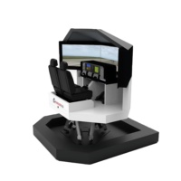 Cabine d'expérience de simulation de vol à double siège six degrés de liberté