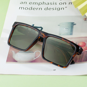 Nouvelles lunettes de soleil polarisées à monture carrée pour hommes, monture en plastique noir et métal, lentilles TAC, protection UV400, lunettes de soleil d'extérieur - Product Image 5