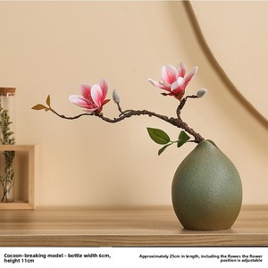 Vaso da scrivania per ufficio, per <span class=keywords><strong>fiori</strong></span> artificiali, idroponici, decorazione minimalista, per piante verdi da tavolo e casa, di alta gamma, a bocca stretta - Product Image 6