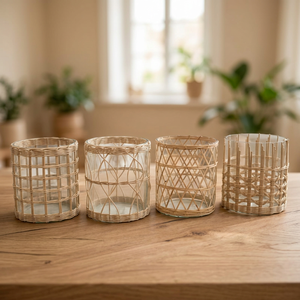 Shri Govind International - Maceta Decorativa Hecha a Mano, Moderna y de Lujo, Tejida en Bambú y Ratán, Ecológica, Sin Recubrimiento, para Decoración del Hogar - Product Image 3