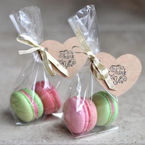 50 Pcs 4x2x8 Inch Gusseted Cellophane <b>Bags</b> With Ribbon <b>For</b> Smores And <b>Cupcakes</b> - Product Image 4