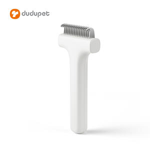 Peigne démêlant Dudupet pour animaux de compagnie, dents en acier inoxydable blanc, pour chiens et chats, outil de toilettage pratique - Product Image 1