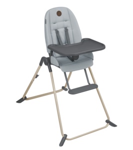 Chaise haute Ava pour bébé, de la naissance à 3 ans, autoportante, en acier inoxydable, 3 positions inclinables, chaise haute moderne pour bébé - Product Image 1