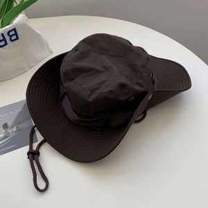 Western Cowboy Style Unisex Sun <b>Bucket</b> <b>Hat</b> <b>with</b> <b>String</b> for Sun Protection Fishing Mountaineering Cap - Product Image 4