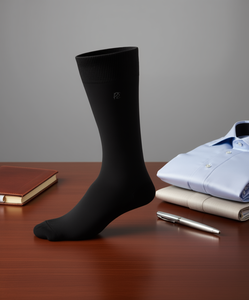 Calzini Eleganti da Uomo Perry Ellis, Lunghezza Media, in Rayon Traspirante, Nero Tinta Unita, Confezione Singola, Calzini Casual Lavorati a Maglia per Adulti - Product Image 2