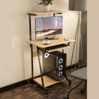 Table de jeu ergonomique pour bureau à domicile personnalisable en gros, bureau pour PC mobile avec plateau pour clavier et étagères de rangement