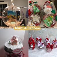 10cm clair boule de noël ornements en vrac à remplir bricolage artisanat boules en plastique Transparent noël décor boule vacances fête de mariage déco