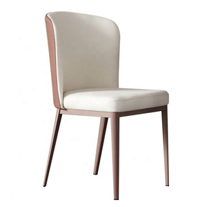 Chaises de <span class=keywords><strong>salle</strong></span> à <span class=keywords><strong>manger</strong></span> GEDO 2026 Beige Lily, style moderne, similicuir de <span class=keywords><strong>haute</strong></span> qualité avec pieds en métal, vente chaude - Product Image 2