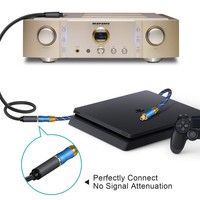 Câble audio stéréo optique avec gaine en PVC, prise plaquée or Toslink pour barre de son de voiture, TV, PS5, Xbox 0,5M-10M