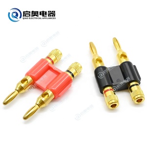 Parallel Cross <strong>Double</strong> Row <strong>Banana</strong> <strong>Plug</strong> Four Leaf Brass Gold-plated Dual Position <strong>Banana</strong> <strong>Plug</strong> 4mm - Product Image 4