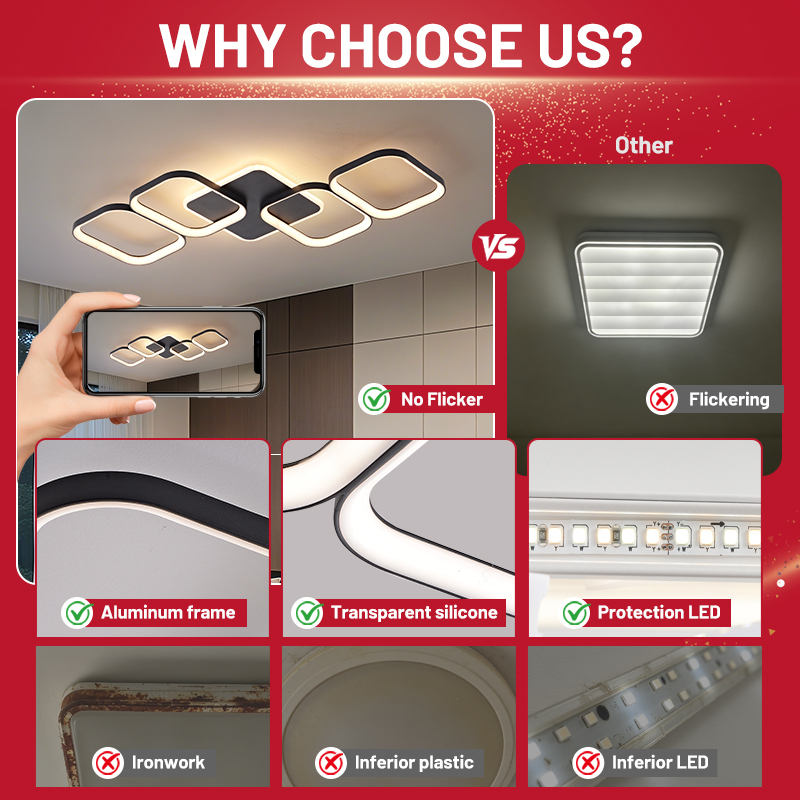 OEM ODM Nordic Simple Modern LED Ceiling Light Remote Control Adjustable CCT Aluminum TUYA Smart Ceiling Lamp For Living Room · image 2