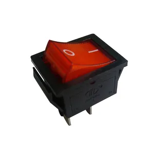 Interruptor de limite de 4 pinos KCD2-201N iluminado 30a à prova d'água preto CE cobre 220V interruptor liga/desliga