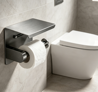 Porte-papier toilette moderne Duxini en acier inoxydable 304 brossé, finition or rose, écologique, pour usage domestique, accessoire de salle de bain