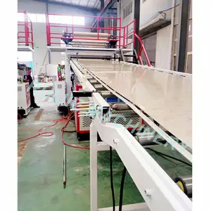 UV marble sheet plastic board high glossy marble color pvc uv sheet wall panel production Line