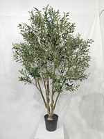 M647 Tronc Réaliste Faux Grand Olivier Artificiel Décor Soie Olivier Artificiel Arbre en Pot pour la Décoration de la Maison