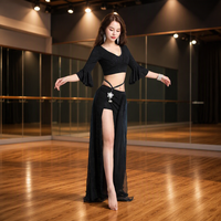 Costume de performance sexy pour femme, robe de danse indienne, ensemble soutien-gorge, cache-bras, collier et ceinture, costumes de pratique de danse pour étudiants