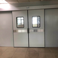 Puerta Médica Eléctrica Hermética Corredera de Acero, Minimalista, Antibacteriana, Impermeable, Personalizable, para Cuarto Limpio de Hospital