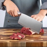 Prix usine Chef cuisine couteau aiguiseur stocké couteau ciseaux 6 pièces en acier inoxydable couteau ensemble avec porte-bloc en bois