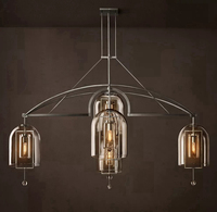 Lustre LED Fulcrum Grand Long E26 pour salle à manger, îlot de cuisine, luminaires suspendus décoratifs pour plafond avec hauteur réglable