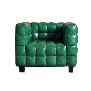 Kubus kursi sofa kulit ruang tamu, set furnitur sofa kulit untuk furnitur bar