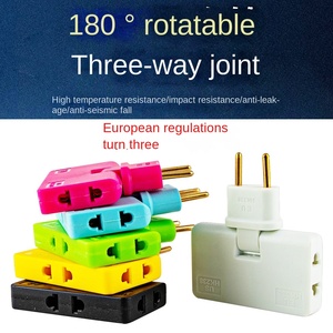 Prise murale UE Prolongateur de prise murale Plat Mini prise intérieure Répartiteur de prise pliable Convertisseur de prise rotatif 3 en 1 - Product Image 5
