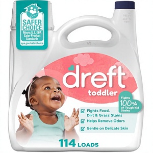 Detergente Líquido para Ropa de Bebés <span class=keywords><strong>Dreft</strong></span>, Suave para Piel Sensible, Sin Perfume, Hecho en China, 150 oz líquidas, 114 Lavados (El Empaque Puede Variar) - Product Image 1
