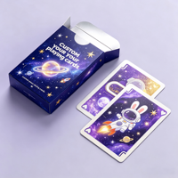 Cartes de poker recyclables personnalisées avec papier à noyau noir |   Jeu de cartes à jouer en couleur et boîte personnalisée
