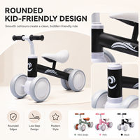 Vélo d'équilibre pour bébé en acier haute teneur en carbone couleur macaron, jouet d'apprentissage de la marche sans pédales pour garçons et filles de 1 à 3 ans