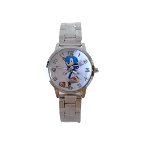 新しい2021子供の漫画子供女の子男の子ソニッククォーツ時計ステンレス鋼防水レディース時計