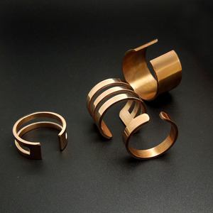 Fashion Women's Titanium Steel Knuckle <b>Ring</b> Set Rose Gold <b>Silver</b> Gold Geometric Shape SA612 - Product Image 3