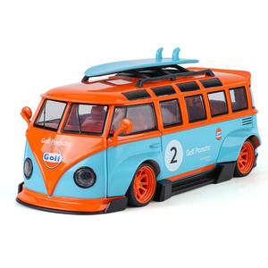 Nouveau Style 1:32 V0lkswagen T1 <span class=keywords><strong>Bus</strong></span> haute précision alliage Simulation modèle mignon véhicule métal son lumière enfant jouet cadeaux de noël - Product Image 2