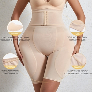 S-6XLロングセクシー女性ハイウエストボディシェイパーバットヒップパッドスリーブレスト付き - Product Image 3