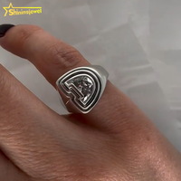 Bague de fiançailles en or massif 10k 14k 18K avec diamant de laboratoire serti clos, bagues en or massif 10k 14k 18K avec diamant taillé en forme de lettre, bijoux fins, bagues nominatives