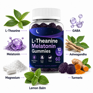 เยลลี่เมลาโทนินออร์แกนิกวีแกนผสมแอล-ธีอะนีนสำหรับผู้ใหญ่ ช่วยการนอนหลับและเสริมสร้างภูมิคุ้มกัน - Product Image 3