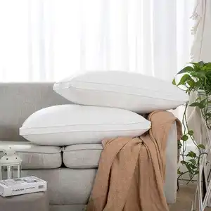 Высококачественная подушка из 100% хлопка с белым гусиным/утиным пухом, подушка с 5 звездами для отеля, домашняя подушка