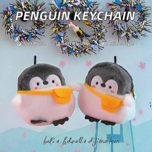 Wholesale Kawaii Penguin Plush Keychains Soft Zipper Coin Purse <strong>Mini</strong> Wallet Lipstick <strong>Envelope</strong> Data Cable Bag Toys Accessories - Product Image 4
