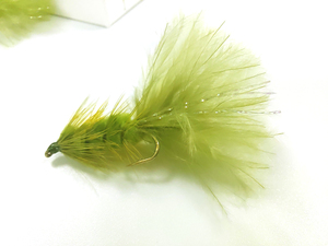 Pesca con mosca moscas húmedas Wooly Bugger Olive #10 Hook Nivel comercial Moscas de pesca hechas a mano con materiales de atado profesional - Product Image 2