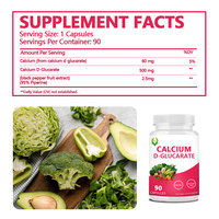 Oem Odm Calcium D Glucaraat Capsules Met Zwarte Peppe-Extract Ondersteunen Voedingssupplementen Voor De Gezondheid Van De Lever Calciumcapsules