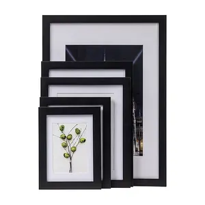 US Art Frames 18x24 Black 1 Inch Flat MDF Wood Composite Wall Decor Poster photo Frame for picture