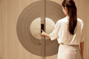 Porte de sécurité de villa de luxe Emaisun, design moderne en aluminium, isolée thermiquement, étanche, résistante au feu, antivol, résistance au feu 3 heures - Product Image 3