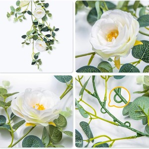 Guirnalda de Hojas de Eucalipto Blanco de 1.8M, Fácil de Obtener, para Decoración de Bodas, Hogar y Jardín - Product Image 4