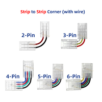 Connecteurs rapides pour bandes LED PC 8mm 10mm 2Pin 3Pin 4Pin 5Pin 6Pin 12mm IP20 IP65 avec contacts en cuivre étamé