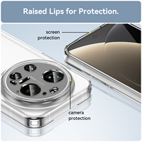 Coque transparente pour Xiaomi 17 Ultra, pare-chocs souple en TPU anti-rayures + coque arrière rigide en acrylique pour téléphone portable Xiaomi Mi 17 Ultra