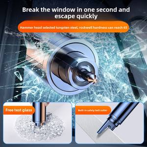 Kit d'outils d'urgence 2-en-1 pour <span class=keywords><strong>la</strong></span> sécurité de <span class=keywords><strong>la</strong></span> voiture Marteau et coupe-ceinture de sécurité Brise-vitre de voiture - Product Image 3