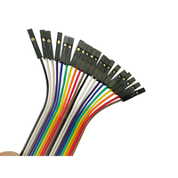 Kabel Jumper Flat Ribbon Terminal DuPont 2.54mm, Harness Kabel Listrik 1p hingga 40p untuk Aplikasi Elektronik