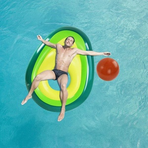 Customized Logo Inflatable Avocado <b>Pool</b> Float with <b>Ball</b>, Summer Swimming Ring, Float Floating Mat <b>Pool</b> Floats - Product Image 5