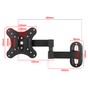 <span class=keywords><strong>Support</strong></span> mural universel réglable de 10kg pour <span class=keywords><strong>TV</strong></span> <span class=keywords><strong>Support</strong></span> de cadre de <span class=keywords><strong>TV</strong></span> à écran plat en acier pour moniteur LED LCD 15 degrés 14-24 pouces - Product Image 2